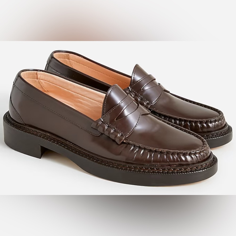 NIB! J.Crew Rowan Loafers in Ganache/Brown